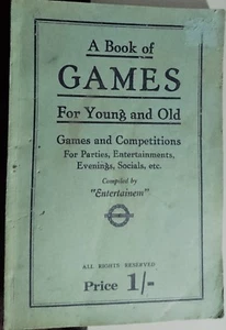 A Book Of Games For Young And Old. compiled by "Entertainem" Paperback 1934 - Picture 1 of 7