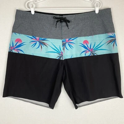 Pantalones Cortos de Tabla Billabong Para Hombre 40 Cordones Florales Bloques de Color Playa Surf Natación Foto 1 de 4