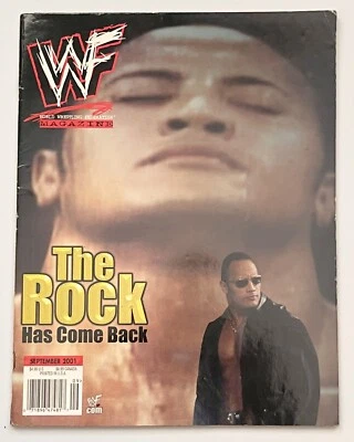 Revista de lucha libre WWF THE ROCK COVER septiembre 2001 con póster Foto 1 de 2