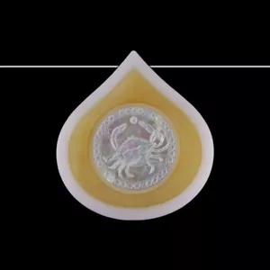 Cuenta tallada para MOP del zodiaco del cáncer GJ008014 - Imagen 1 de 4