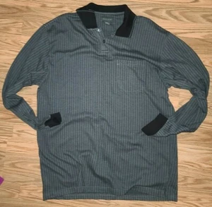 Men's Van Heusen collared long-sleeve shirt front pocket polyester blend XL - Picture 1 of 6