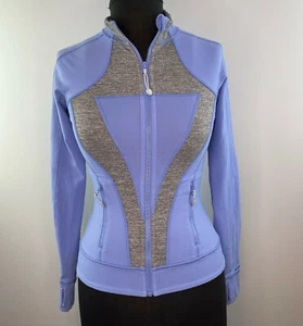 Chaqueta Atlética Activa Ivivva Lululemon Azul Gris Cremallera Completa Niño Grande Niña Talla 12 - Imagen 1 de 7
