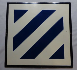 RARA Insegna Smaltata WW1 3° Divisione Fanteria Isorel Masonite SSI - Foto 1 di 3