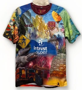 Queensland weinrot Herren Größe Medium 2009 Training Pullover Shirt/Trikot gebraucht, in einwandfreiem Zustand - Bild 1 von 20