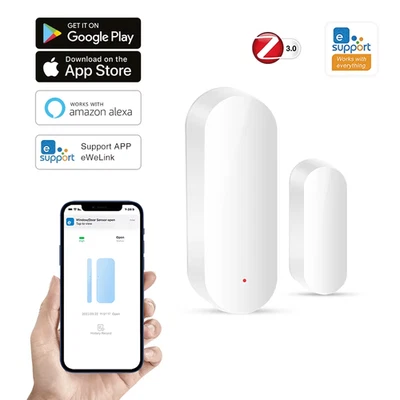 Zigbee Smart Door Window Sensor Smart Home Open/Closed Detectors EWeLink App Con - Image 1 of 4