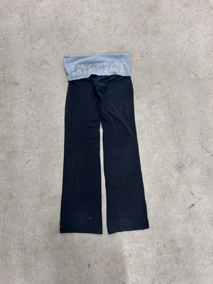 Victoria Secret 低腰 Y2K 瑜伽喇叭裤标志厚带紧身裤 M HTF — 第 1/4 张图片