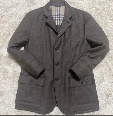 Burberry London Men's L Cashmere Blend Down Jacket Nova Check Wool #EK BHB - Image 1 of 4