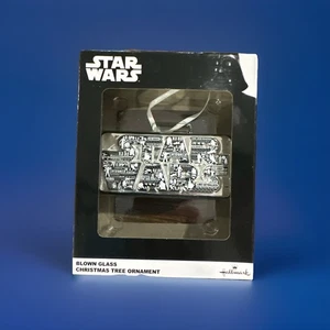 Star Wars Hallmark Weihnachten mundgeblasen Glas Ornament Figur Logo Urlaub Disney - Bild 1 von 5