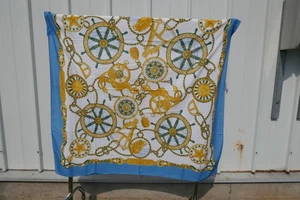 Aigner großes Tuch 135 x 130 Vintage Saum gerollt Stola Pareo Strandtuch - Bild 1 von 9