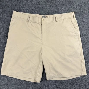 Pantalones cortos chinos de golf Peter Millar Wicking para hombre talla 42 frente plano beige preppy - Imagen 1 de 8