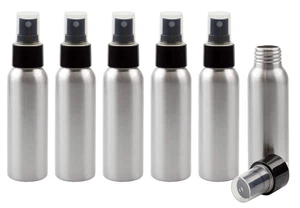 Premium 4 Unzen (120 ml) Aluminium Sprühflaschen mit schwarzem Zerstäuber - 6er Pack - Bild 1 von 1