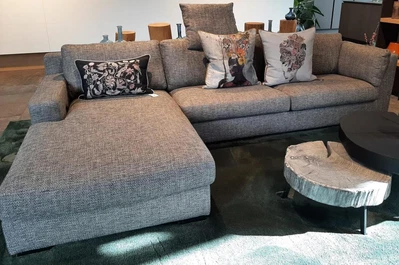 Bielefelder Werkstätten Ecksofa Inspiration Stoff Duke Grau mit  - Bild 1 von 4