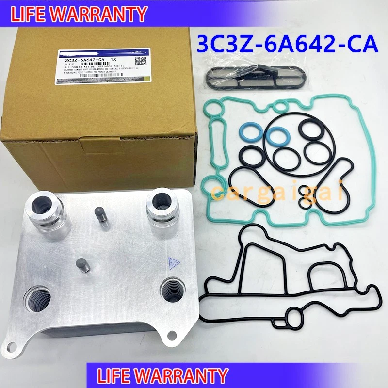 Original Oil Cooler 6.0 Diesel  Replaces Fits Ford 3C3Z-6A810-A 3C3Z-6A642-CA Foto 1 de 4