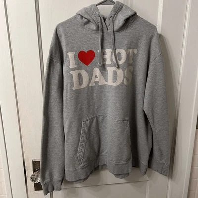 Gray 'I Love Hot Dads' Hoodie - Image 1 of 3