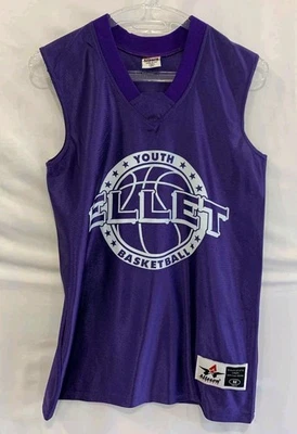Vintage Alleson Athletic Youth Basketball Jersey Purple #1 Made in USA Size M#93 - Imagem 1 de 4