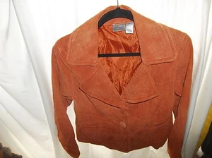 Chico's Gr. 1 orange Wildleder gefütterte Jacke WUNDERSCHÖN!! - Bild 1 von 5