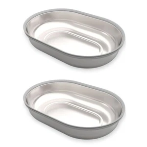 Sure PetCare Surefeed Stainless Steel Metal Pet Bowl Set of 2 MBOWL2 - Picture 1 of 3