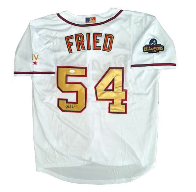 Max Fried Atlanta Braves Autographed White Nike Replica Jersey