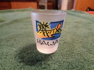 HAWAII Schnapsglas Schnapsglas mattiert ca. 2-1/4" hoch und 1-7/8" oberer Durchmesser - Bild 1 von 10