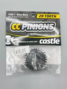 NEW Castle Creations Mod 1 28T Carbon Steel Pinion Gear w/8mm Bore w/Set Screws - Picture 1 of 1