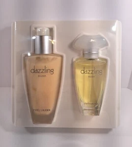 ESTEE LAUDER Dazzling Silver, Set Pure Parfum 1.7 Oz and Body Lotion 3.4 Oz New - Picture 1 of 8