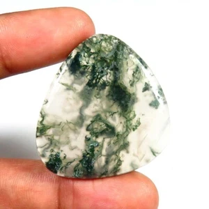 Natural Seaweed Tree Gemstone 37x32 mm Handmade Moss Agate Fancy Cabochon MS-112 - Picture 1 of 9