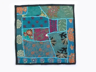 Indian Handmade Home Decor Ethnic Pillow Shams Couch Patchwork Cushion Cover Wg - Image 1 of 4