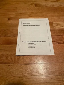 Street Smart Conversion Kit Game Manual, SNK - Picture 1 of 1