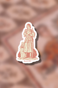 Joan of Arc Sticker // Jeanne d'Arc, historical, // Vinyl Sticker, Decal