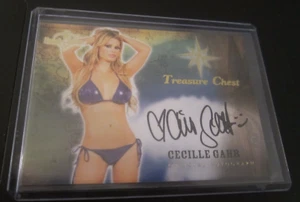 Cecille Gahr Autographed 2013 Bench Warmer Treasure Chest Autographs #15 Card - Imagen 1 de 2