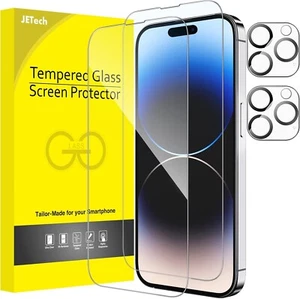 JETech Screen Protector iPhone 16 15 14 13 12 11 Pro Max X Camera Lens Protector - Picture 1 of 8