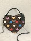 Coach Cp022 Heart Crossbody Bag In Signature Canvas & Leather With Heart Print