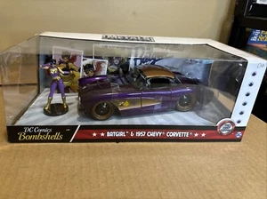 1/24th DC Comics Bombshells Batgirl & 1957 Chevy Corvette Metals Die Cast New - Picture 1 of 6