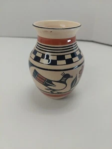 Vintage American Indian Life & Legends "Santo Domingo" Pottery Vase Japan 1984 - Picture 1 of 6