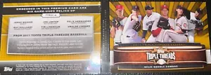 2011 triple threads relic double combos 8/9 Weaver,Lincecum,Halliday,Hernandez, - Picture 1 of 2