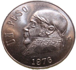 1976 Mexico 1 Peso KM# 460 - Very Nice Choice BU Collector Coin! - Picture 1 of 2