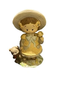 Vintage Enesco 1984 Giordano kleines Mädchen mit Eistüte und Teddy Figur - Bild 1 von 6