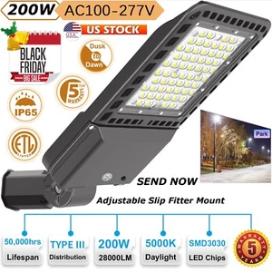 200Watt Led Parking Lot Light- IP65,5000k Pole Light with Dusk to Dawn Photocell - Picture 1 of 14