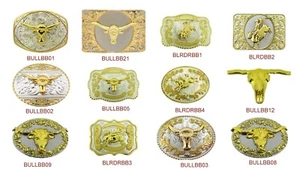 Hebillas de cinturón de metal Bull Rider Riding Ox Western para hombre vaquero vintage Texas Rodeo - Imagen 1 de 117