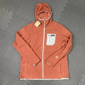 Patagonia Full Zip Hooded Jacket Size 2XL Mens R1 Air Burl Red Peach $179 - Picture 1 of 12