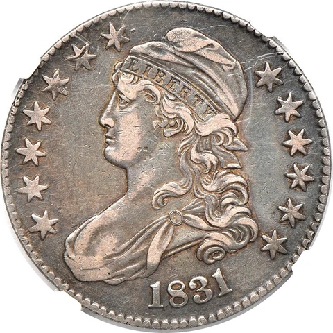1831 Capped Bust Half Dollar VF35, NGC 50c C00063423 Cover