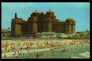 Postcard Traymore Hotel Atlantic City NJ Architecture Beach View Summer UNP - Bild 1 von 2