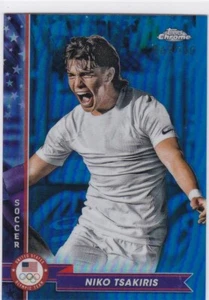 2024 Topps Chrome U.S. Olympic #70 Niko Tsakiris BLUE REFRACTOR #69/150 - Picture 1 of 2