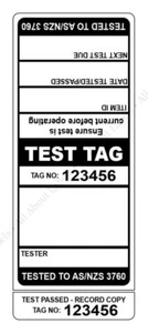 250 x BLACK Premium Electrical Adhesive Test Tag Labels - Picture 1 of 1