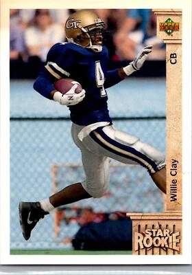 1992 Upper Deck Football - #7 Willie Clay - Star Rookie  - Image 1 of 2