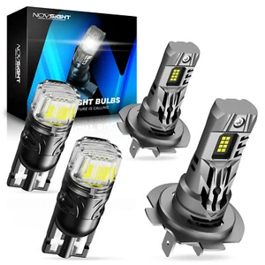 NOVSIGHT Pair H7 LED Headlight Bulbs Kit Lamp Globes High Low Beam 6500K White - Picture 1 of 14