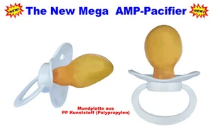 ABDL ADULT  "AMP-Pacifier"  Weiss - Size 12 - Mundplatte 85 x 60 mm - AMP Weiss - Bild 1 von 1