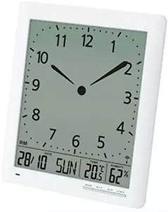 Franklin CL-1 Großformat 10" Atom Digital-Analog Wanduhr mit Tag/Datum, T - Bild 1 von 3