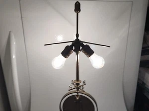 HORAE Mid Century Four Point Compass Bronze Lamp Art Deco - Picture 1 of 11