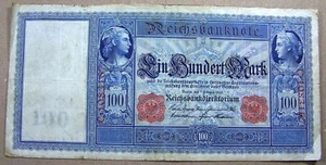 Germany 100 Mark Banknote 1908 P-35, Red Seals, Circulated, Combined Shipping - Picture 1 of 3